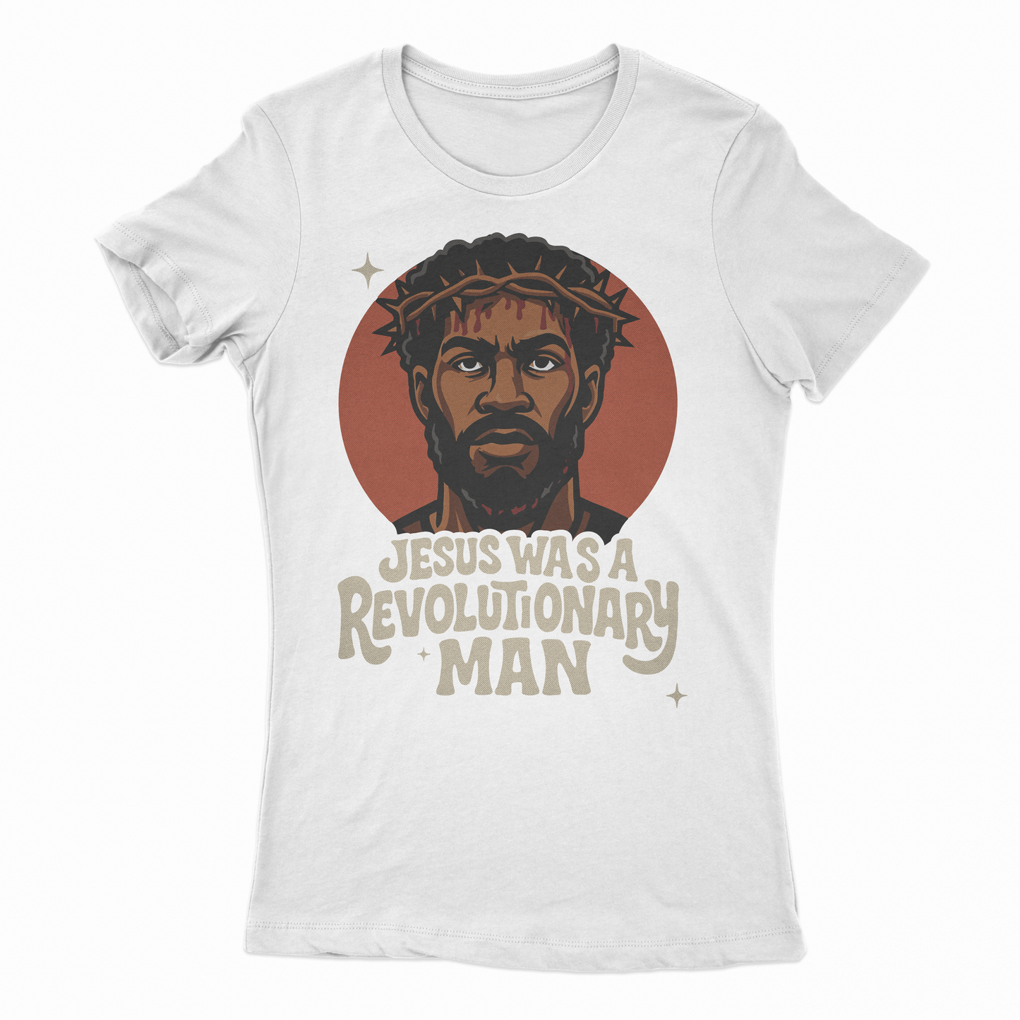Womens Jesus Revolutionary Man T-Shirt