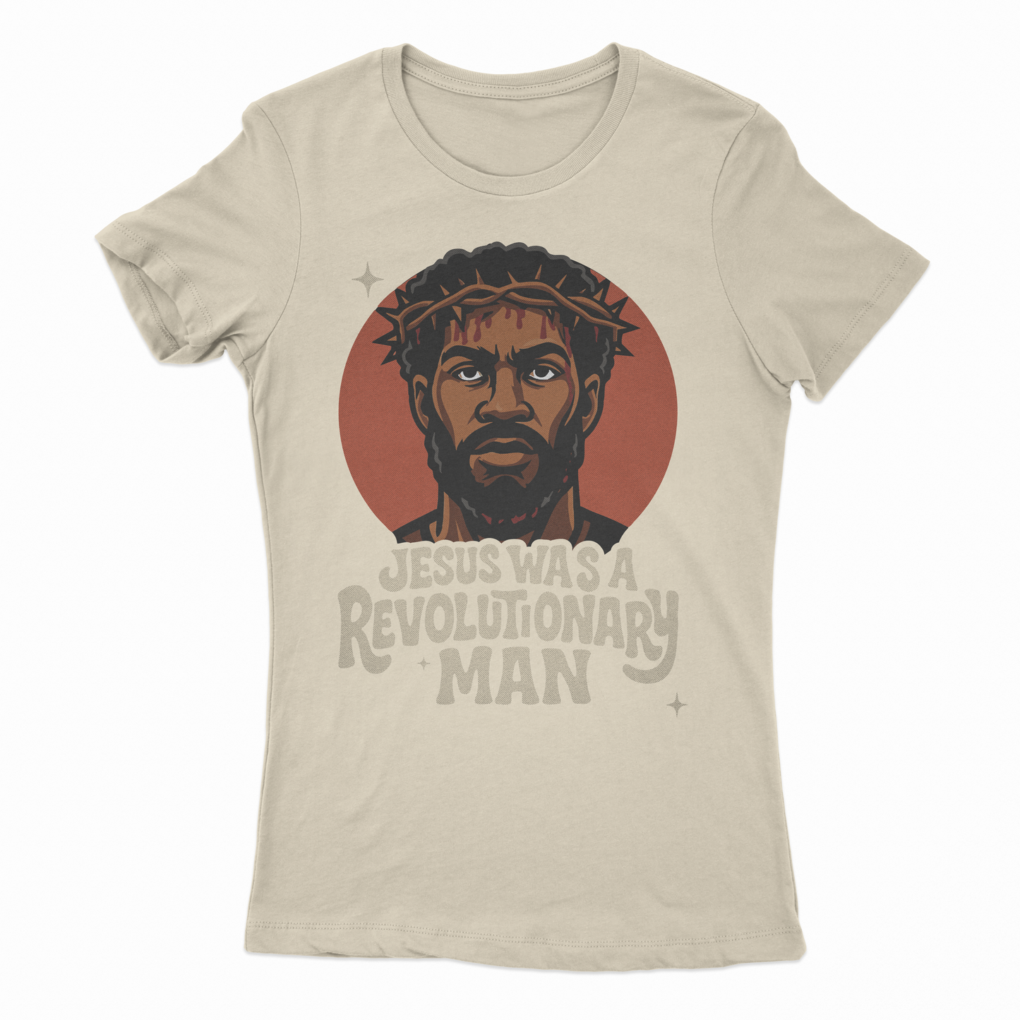 Womens Jesus Revolutionary Man T-Shirt