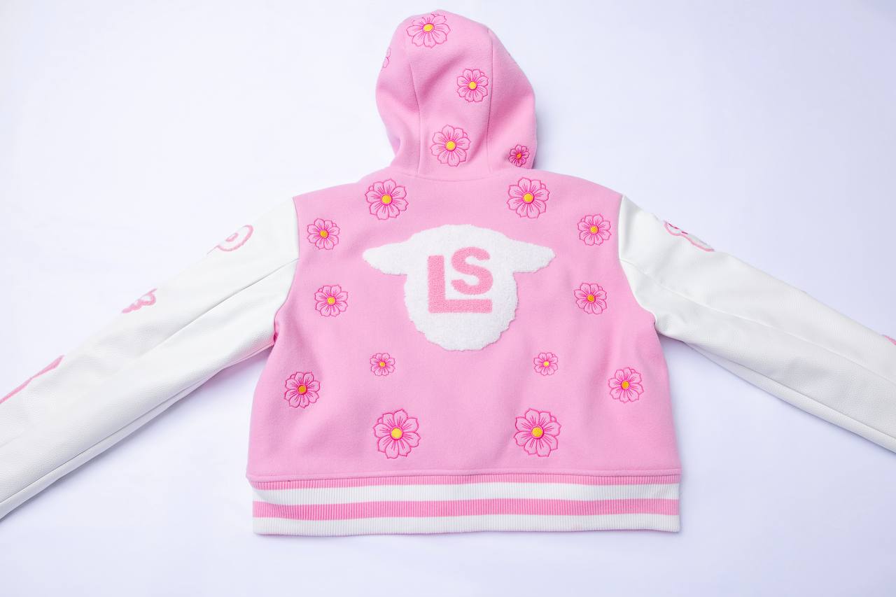 The LS Womens Varsity Crop Lettermen's Jacket