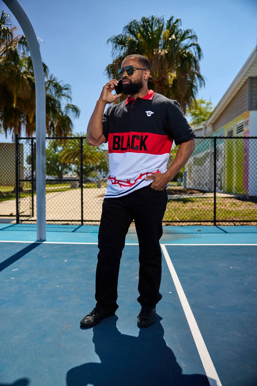Mens Lost Sheep Black Messiah Polo
