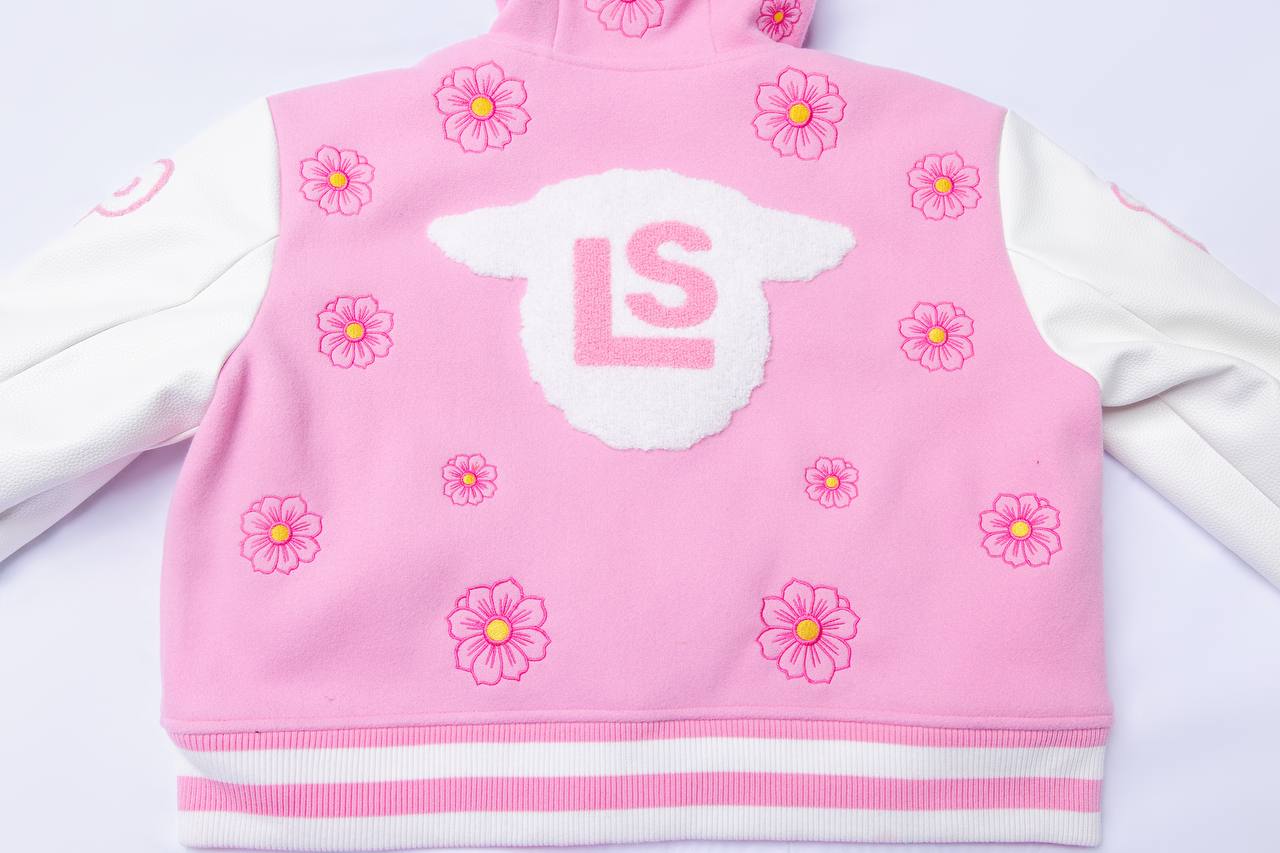 The LS Womens Varsity Crop Lettermen's Jacket