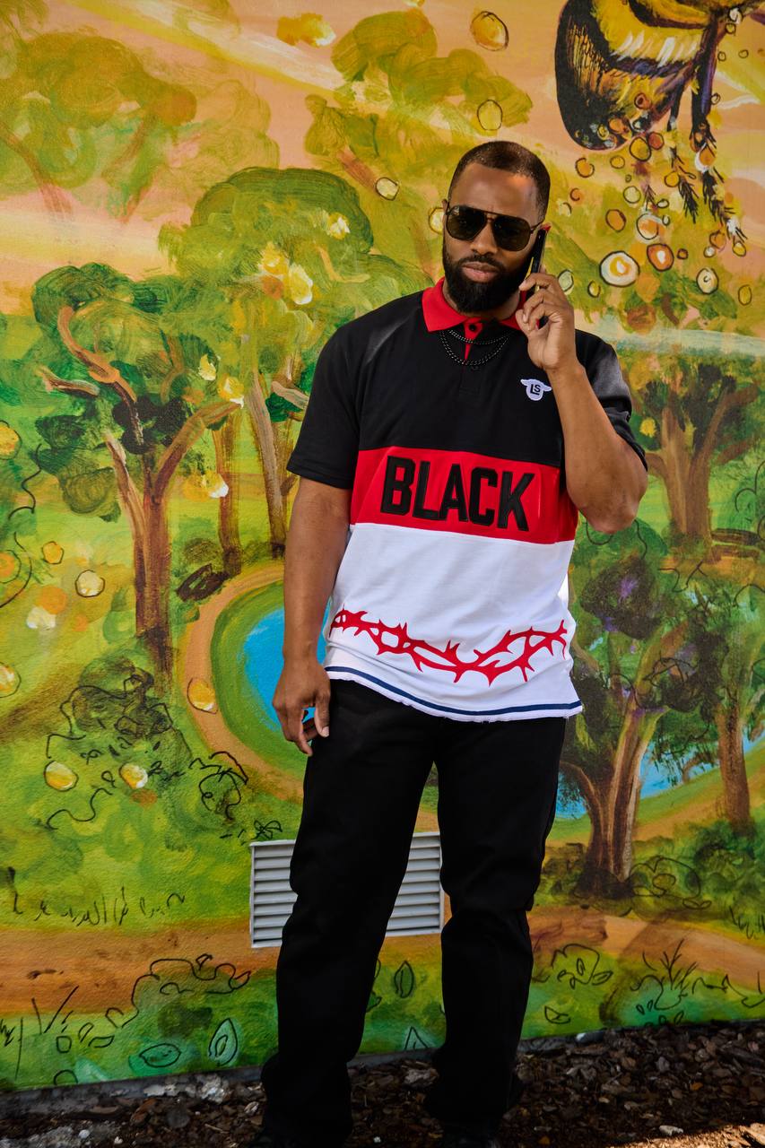 Mens Lost Sheep Black Messiah Polo