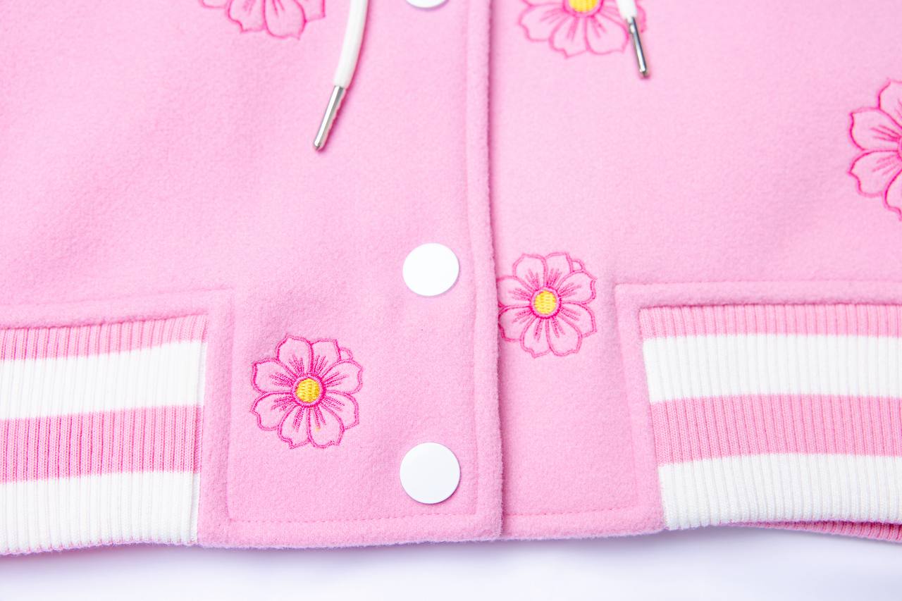 The LS Womens Varsity Crop Lettermen's Jacket