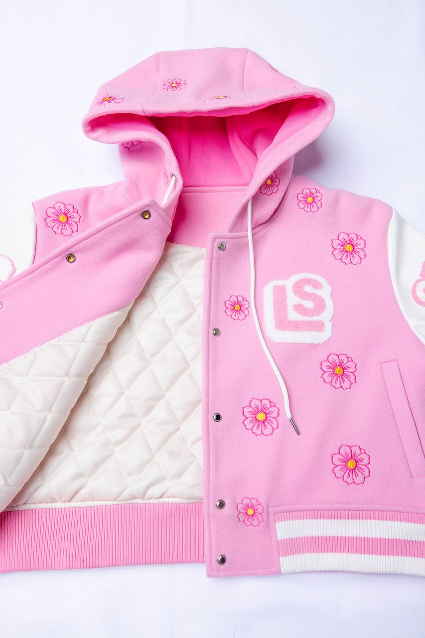 The LS Womens Varsity Crop Lettermen's Jacket