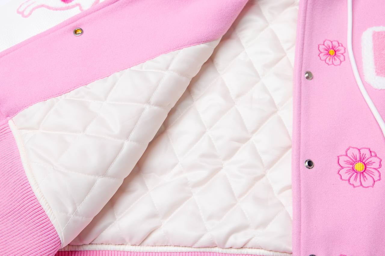 The LS Womens Varsity Crop Lettermen's Jacket