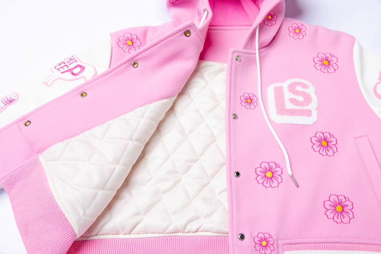 The LS Womens Varsity Crop Lettermen's Jacket