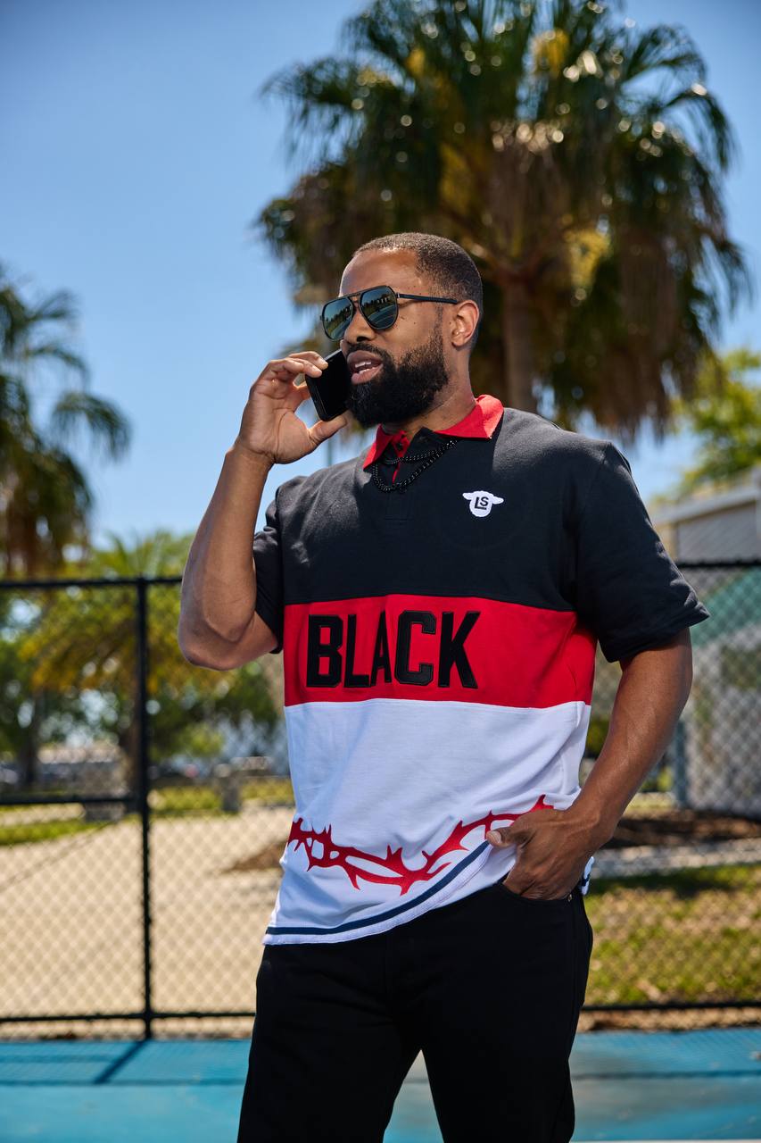 Mens Lost Sheep Black Messiah Polo