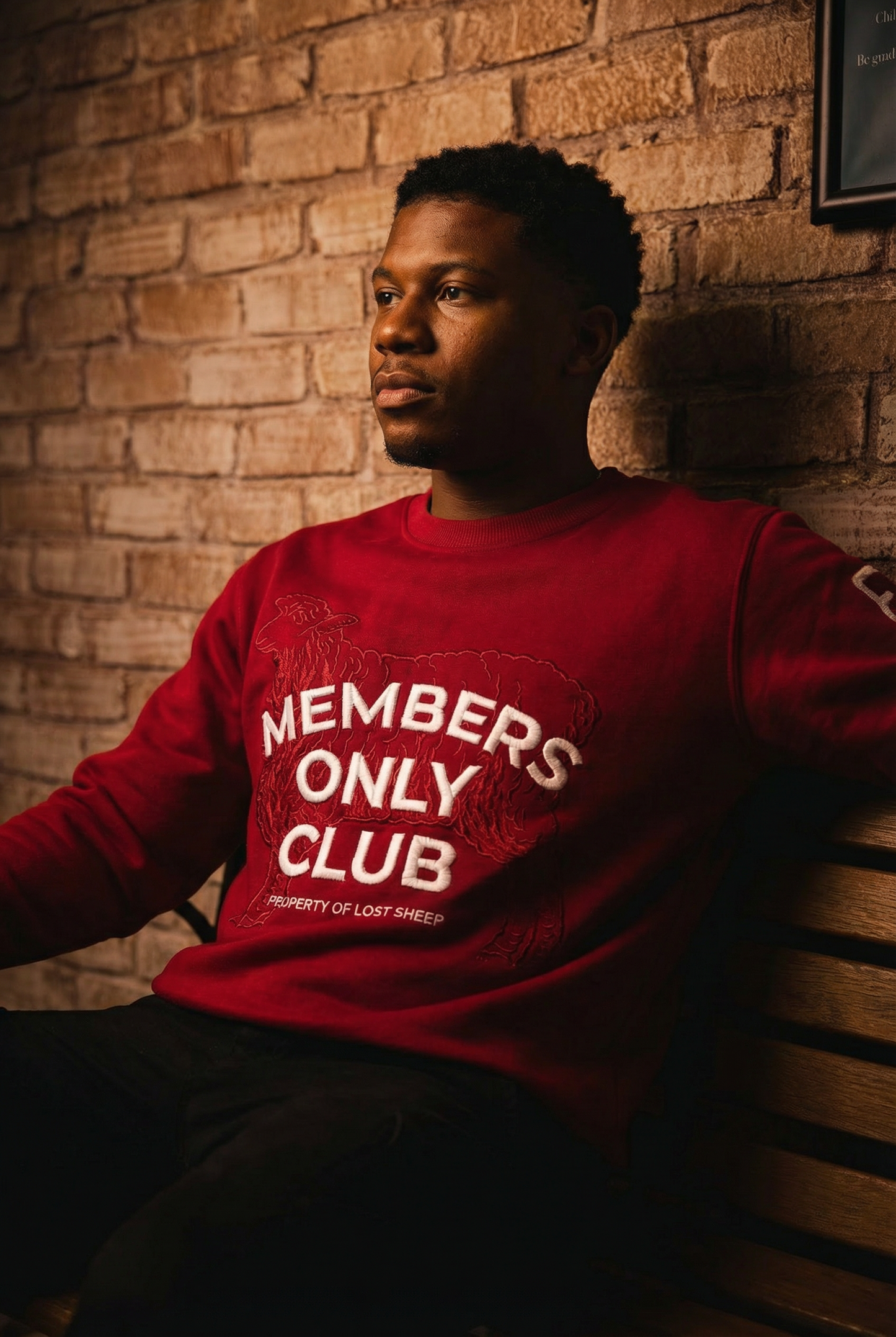 Mens Faithful Flock Members Only Crewneck