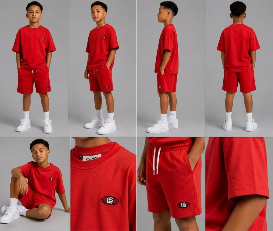Kids LS Global 2 Piece Short Set