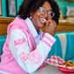 The LS Womens Varsity Crop Lettermen's Jacket