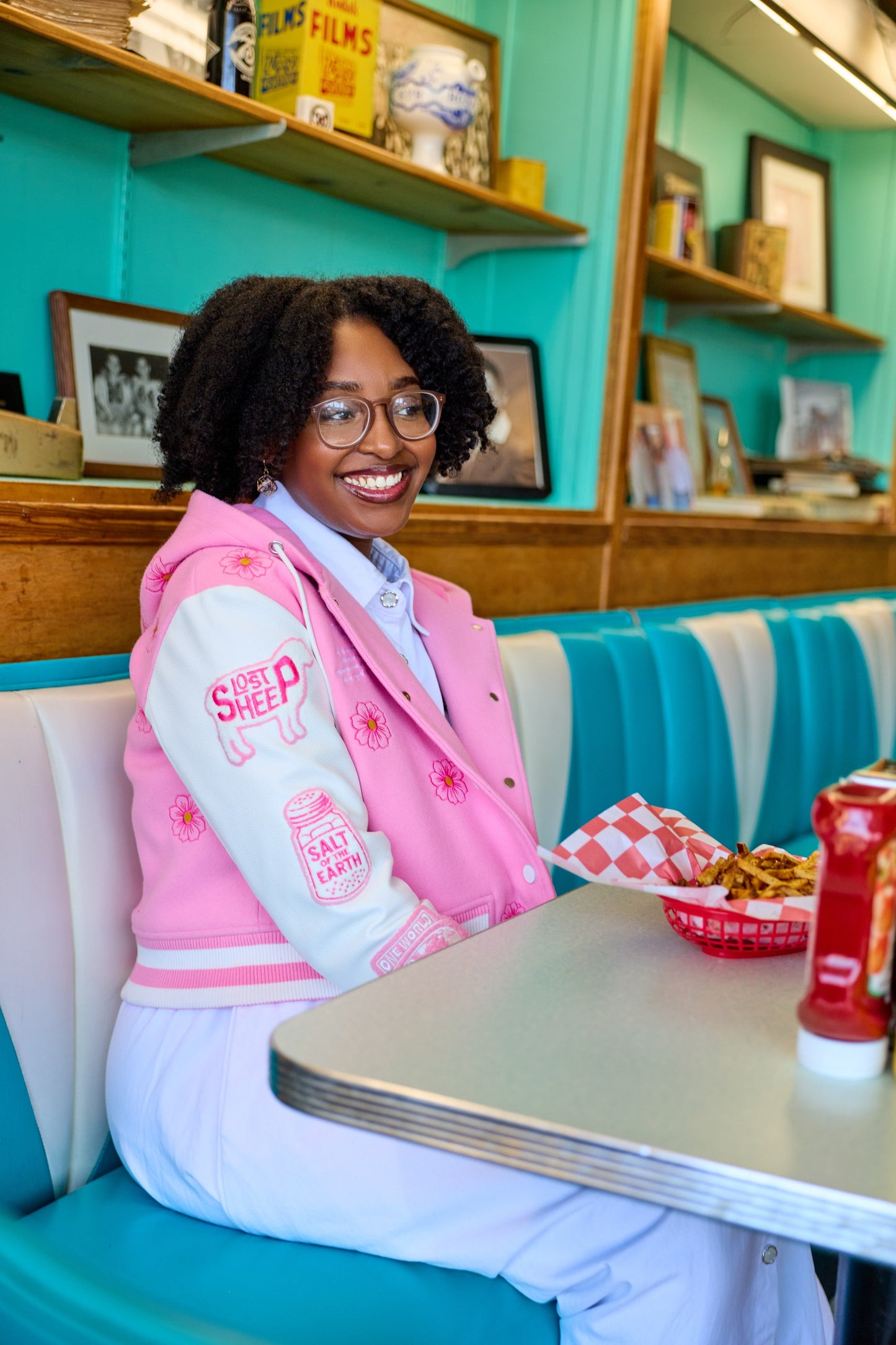 The LS Womens Varsity Crop Lettermen's Jacket