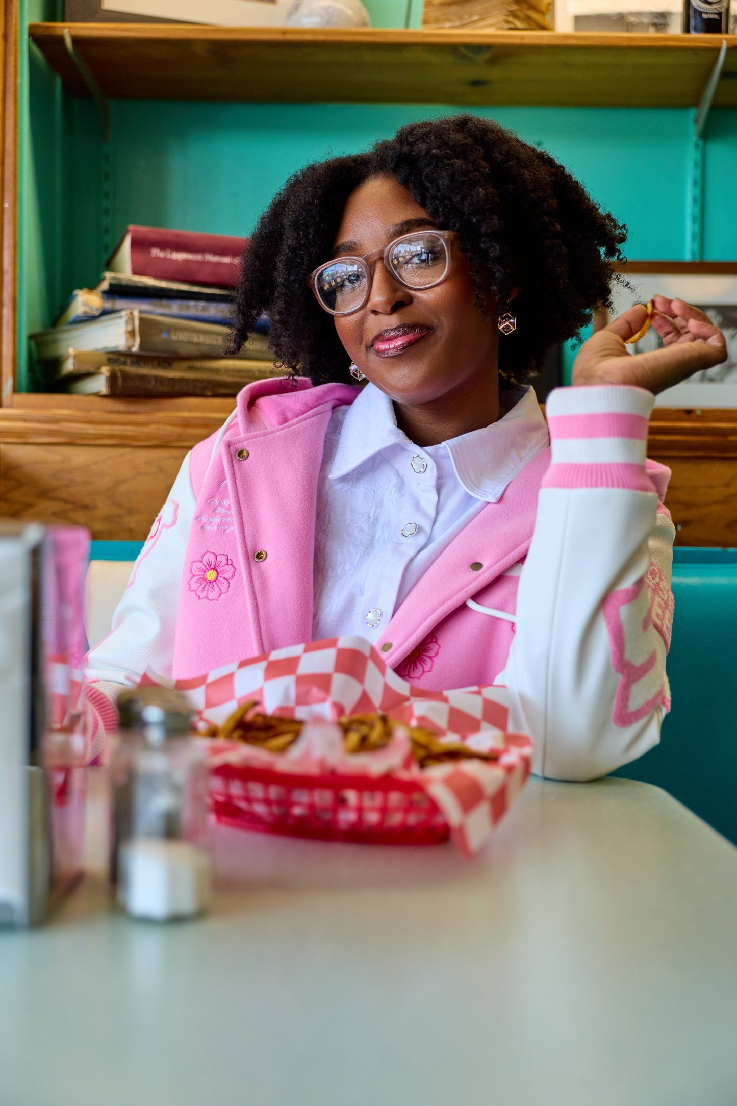 The LS Womens Varsity Crop Lettermen's Jacket