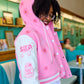 The LS Womens Varsity Crop Lettermen's Jacket