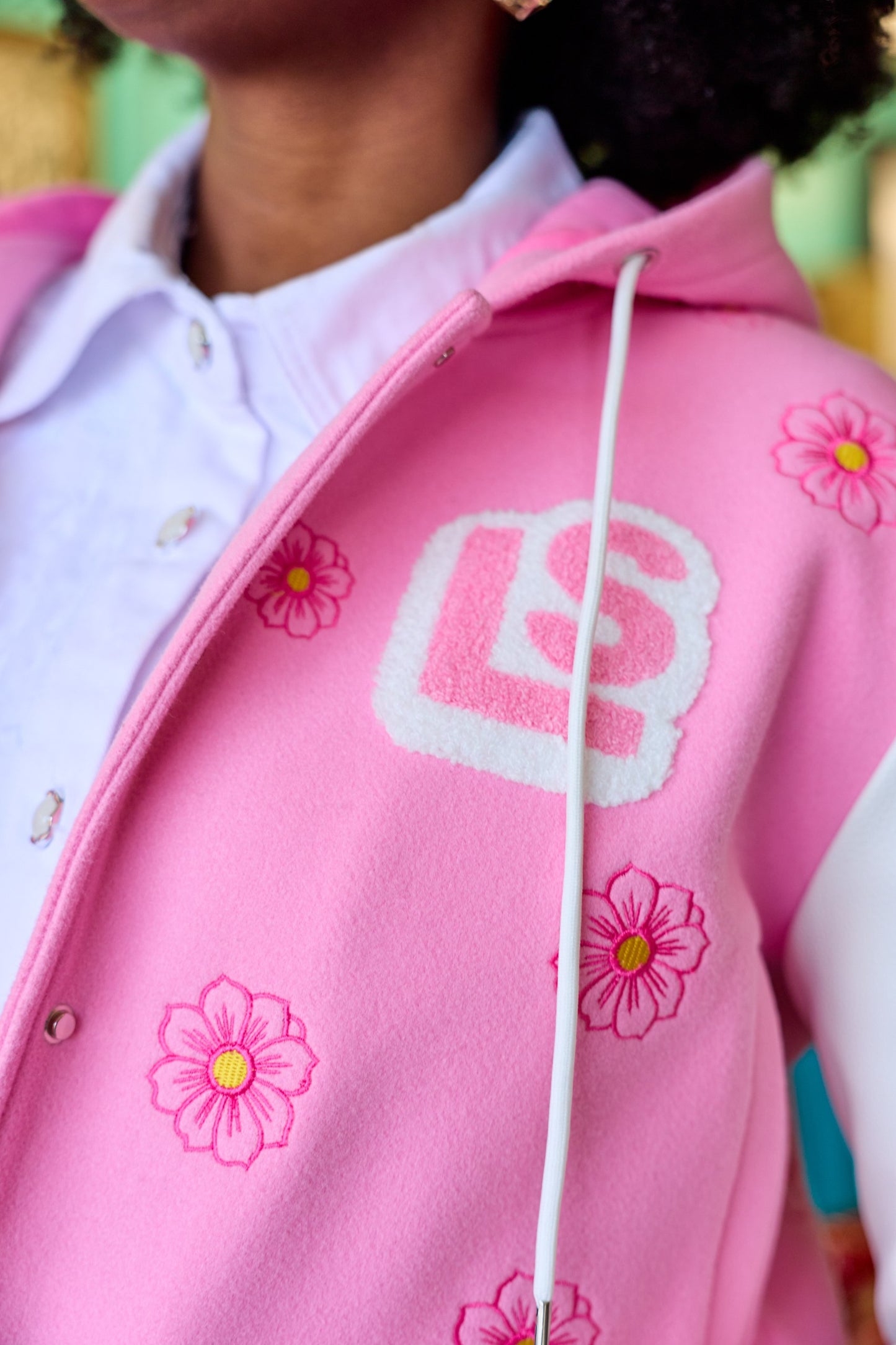 The LS Womens Varsity Crop Lettermen's Jacket