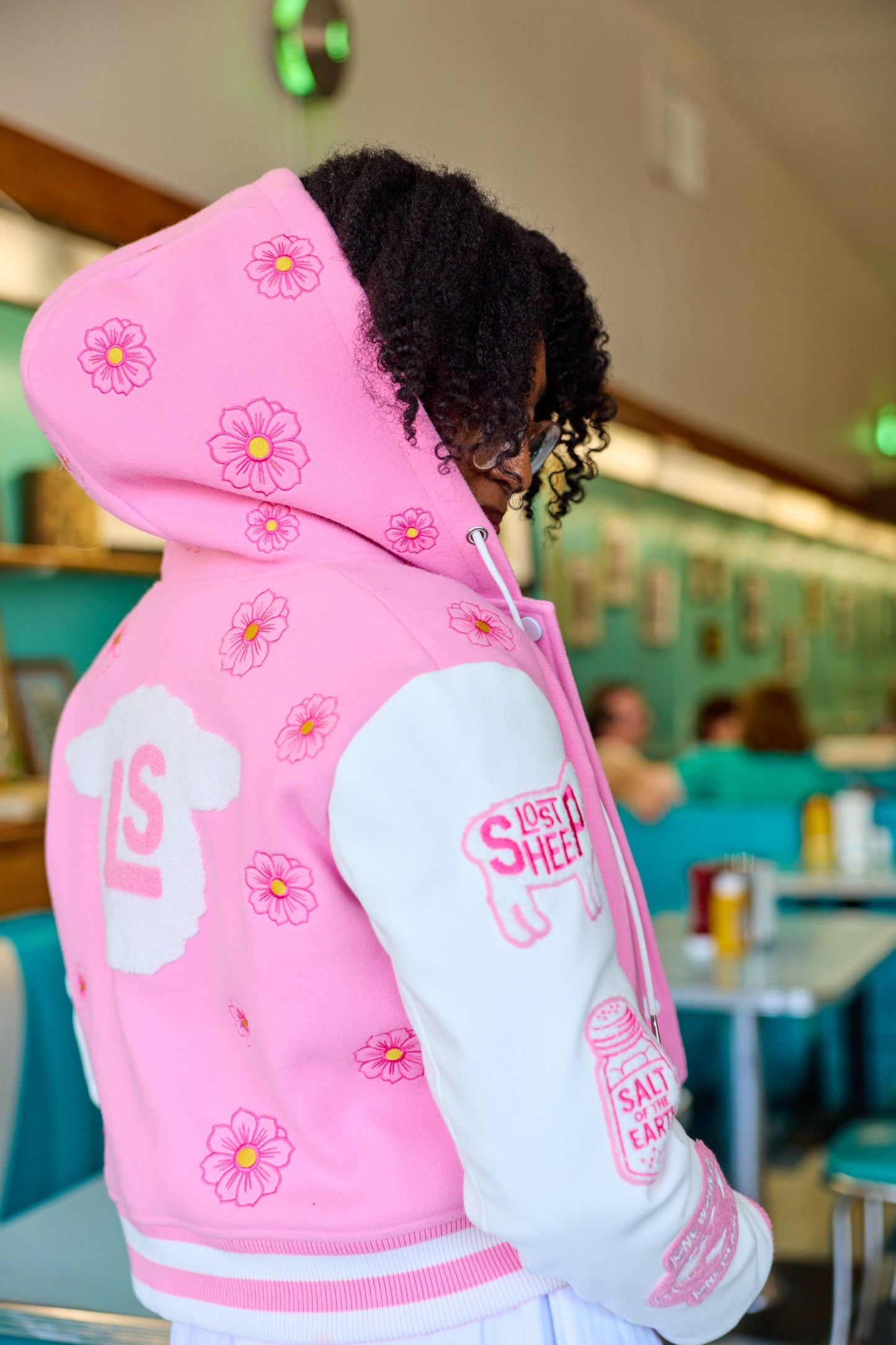 The LS Womens Varsity Crop Lettermen's Jacket