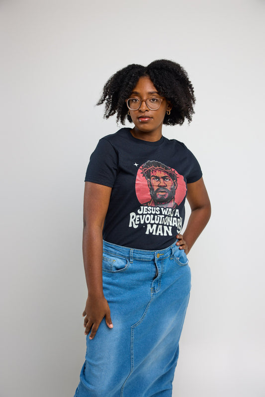 Womens Jesus Revolutionary Man T-Shirt